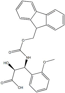 N-Fmoc-(2S,3S)-3-Amino-2-hydroxy-3-(2-methoxy-phenyl)-propanoic acid 结构式