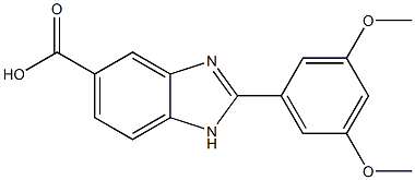 2-(3,5-Dimethoxyphenyl)-1H-benzimidazole-5-carboxylic acid 结构式