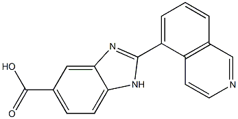 2-Isoquinolin-5-yl-1H-benzimidazole-5-carboxylic acid 结构式