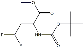 2-tert-Butoxycarbonylamino-4,4-difluoro-butyric acid methyl ester 结构式
