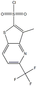 3-Methyl-5-trifluoromethyl-thieno[3,2-b]pyridine-2-sulfonyl chloride 结构式