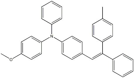 (Z)-N-(4-methoxyphenyl)-N-phenyl-4-(2-phenyl-2-p-tolylvinyl)Benzenamine 结构式