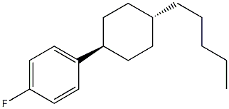 反-4-戊基环己基对氟苯 结构式