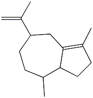 1,4-dimethyl-7-prop-1-en-2-yl-2,3,3a,4,5,6,7,8-octahydroazulene 结构式