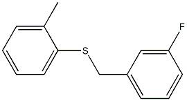 Methyl 2-[(3-fluorobenzyl)sulfanyl]benzene- 结构式