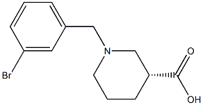 (3R)-1-(3-bromobenzyl)piperidine-3-carboxylic acid 结构式