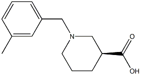 (3S)-1-(3-methylbenzyl)piperidine-3-carboxylic acid 结构式