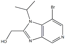 [7-bromo-1-(1-methylethyl)-1H-imidazo[4,5-c]pyridin-2-yl]methanol 结构式