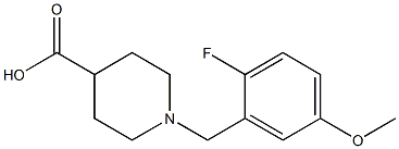 1-(2-fluoro-5-methoxybenzyl)piperidine-4-carboxylic acid 结构式