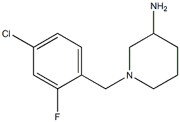 1-(4-chloro-2-fluorobenzyl)piperidin-3-amine 结构式