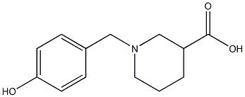 1-(4-hydroxybenzyl)piperidine-3-carboxylic acid 结构式