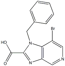 1-benzyl-7-bromo-1H-imidazo[4,5-c]pyridine-2-carboxylic acid 结构式