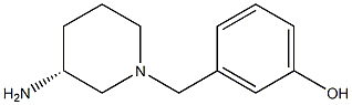 3-{[(3R)-3-aminopiperidin-1-yl]methyl}phenol 结构式