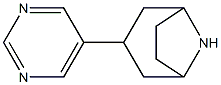 3-pyrimidin-5-yl-8-azabicyclo[3.2.1]octane 结构式