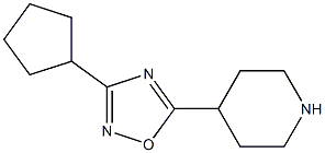 4-(3-cyclopentyl-1,2,4-oxadiazol-5-yl)piperidine 结构式