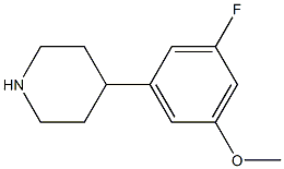 4-(3-fluoro-5-methoxyphenyl)piperidine 结构式