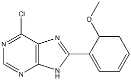 6-chloro-8-(2-methoxyphenyl)-9H-purine 结构式