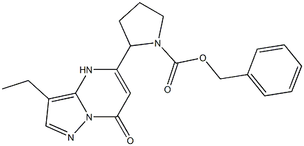 benzyl 2-(3-ethyl-7-oxo-4,7-dihydropyrazolo[1,5-a]pyrimidin-5-yl)pyrrolidine-1-carboxylate 结构式