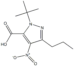 1-(1,1-DIMETHYLETHYL)-4-NITRO-3-PROPYL-1H-PYRAZOLE-5-CARBOXYLICACID 结构式