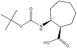 (1R:2S)-BOC-2-AMINOCYCLO-HEPTANECARBOXYLIC ACID 结构式