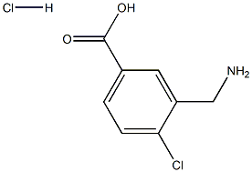 3-AMINO METHYL-4-CHLOROBENZOIC ACID HCL 结构式