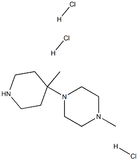1-METHYL-4-(4-METHYLPIPERIDIN-4-YL)PIPERAZINE TRIHYDROCHLORIDE, 95+% 结构式