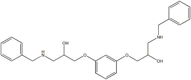 1-Benzylamino-3-[3-(3-benzylamino-2-hydroxy-propoxy)-phenoxy]-propan-2-ol 结构式