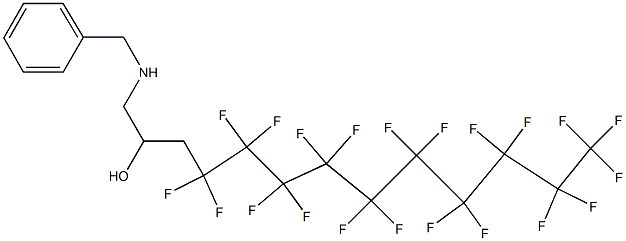 1-Benzylamino-4,4,5,5,6,6,7,7,8,8,9,9,10,10,11,11,12,12,13,13,13-henicosafluoro-tridecan-2-ol 结构式