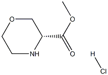 3(R)-Morpholinecarboxylic acid methyl ester HCl 结构式