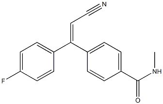 4-[(E)-2-Cyano-1-(4-fluorophenyl)vinyl]-N-methylbenzamide 结构式