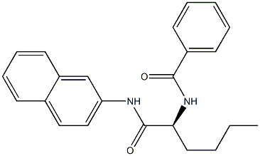 N-[1-[(2-NAPHTHALENYLAMINO)CARBONYL]PENTYL]-(S)-BENZAMIDE 结构式