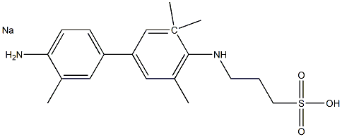 N-(3-sulfopropyl)-3,3'5,5-Tetramethylbenzidine Sodium 结构式