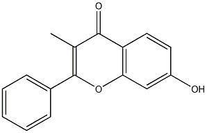 2-PHENYL-7-HYDROXY-3-METHYL-CHROMONE 结构式