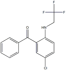 2-[N-(2,2,2-TRIFLUOROETHYL)AMINO-5]-CHLOROBENZOPHENONE 结构式