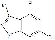 4-CHLORO-6-HYDROXY-3-BROMOINDAZOLE 结构式