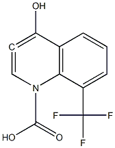 4-HYDROXY-8-(TRIFLUOROMETHYL)-3-QUINOLINE-N CARBOXYLIC ACID 结构式