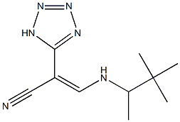 2-(1H-1,2,3,4-tetraazol-5-yl)-3-[(1,2,2-trimethylpropyl)amino]acrylonitrile 结构式