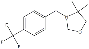 4,4-dimethyl-3-[4-(trifluoromethyl)benzyl]-1,3-oxazolane 结构式