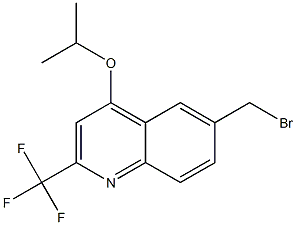 6-(Bromomethyl)-4-isopropoxy-2-(trifluoromethyl)quinoline, tech. 结构式