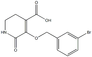 5-[(3-bromobenzyl)oxy]-6-oxo-1,2,3,6-tetrahydro-4-pyridinecarboxylic acid 结构式