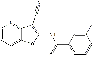 N-(3-cyanofuro[3,2-b]pyridin-2-yl)-3-methylbenzenecarboxamide 结构式