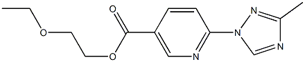2-ethoxyethyl 6-(3-methyl-1H-1,2,4-triazol-1-yl)nicotinate 结构式