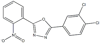 2-(3,4-dichlorophenyl)-5-(2-nitrophenyl)-1,3,4-oxadiazole 结构式