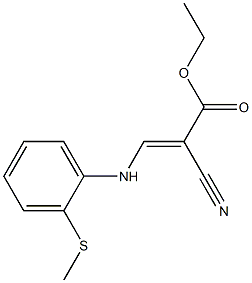 ethyl 2-cyano-3-[2-(methylthio)anilino]acrylate 结构式