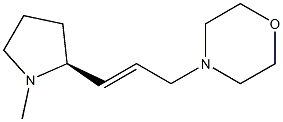 4-{(E)-3-[(2S)-1-methyltetrahydro-1H-pyrrol-2-yl]-2-propenyl}morpholine 结构式