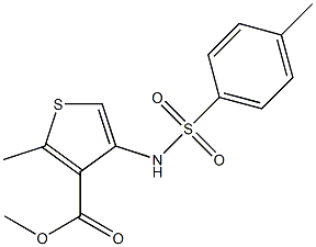 methyl 2-methyl-4-{[(4-methylphenyl)sulfonyl]amino}thiophene-3-carboxylate 结构式