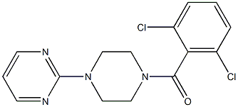 (2,6-dichlorophenyl)(4-pyrimidin-2-ylpiperazino)methanone 结构式