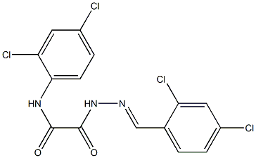 N1-(2,4-dichlorophenyl)-2-[2-(2,4-dichlorobenzylidene)hydrazino]-2-oxoacetamide 结构式