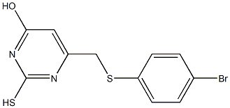 6-{[(4-bromophenyl)sulfanyl]methyl}-2-sulfanyl-4-pyrimidinol 结构式