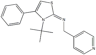 N-[3-(tert-butyl)-4-phenyl-1,3-thiazol-2(3H)-yliden](4-pyridinyl)methanamine 结构式